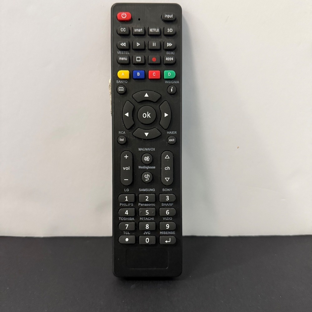 Universal Remote Control For Multiple TV Brands With Netflix Button & Numeric Ke